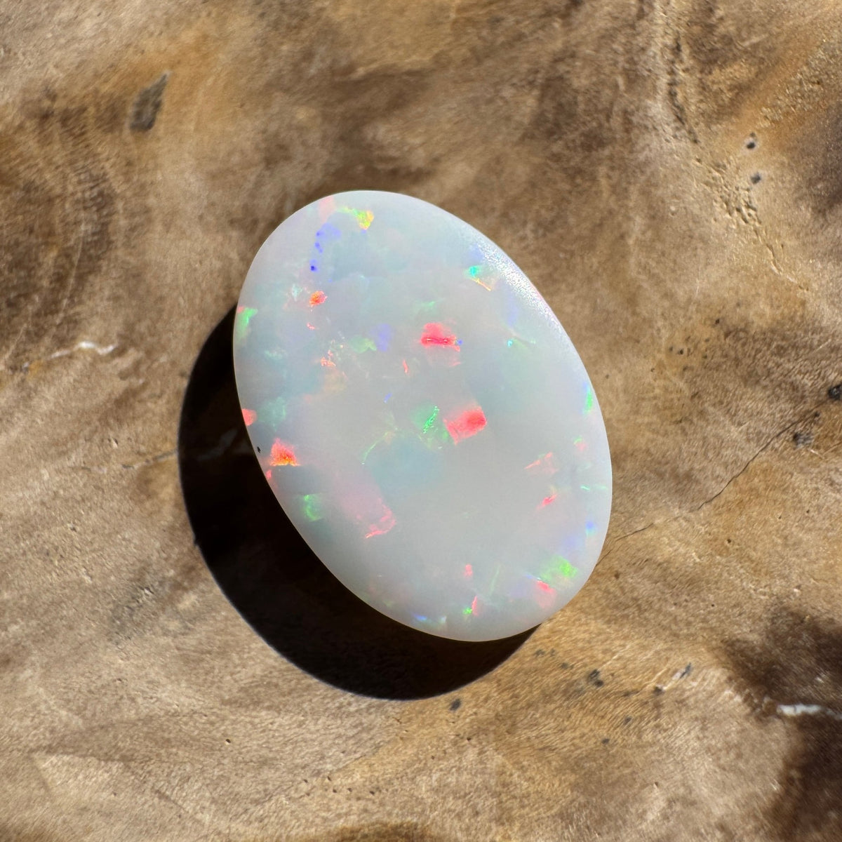 2ct Lightning Ridge White Opal | Solid Australian Opal | Hand-Cut