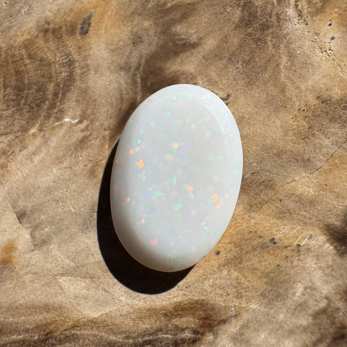 2ct Lightning Ridge White Opal | Solid Australian Opal | Hand-Cut