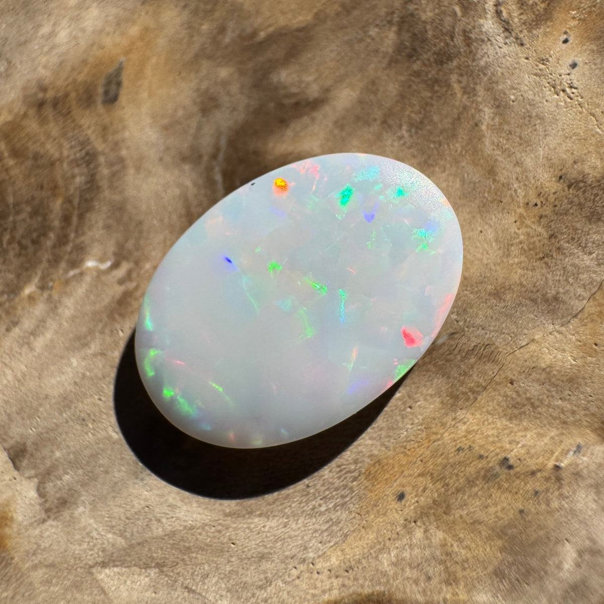 2ct Lightning Ridge White Opal | Solid Australian Opal | Hand-Cut