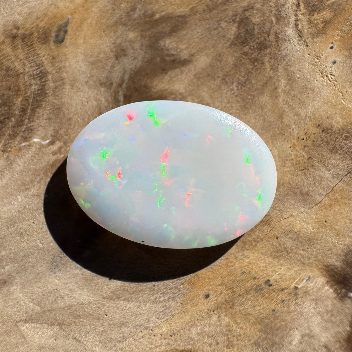 2ct Lightning Ridge White Opal | Solid Australian Opal | Hand-Cut