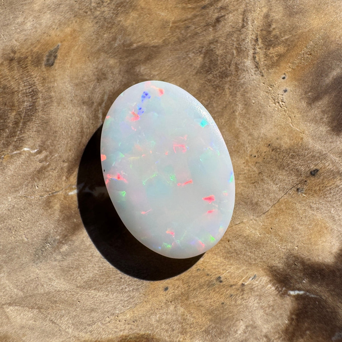 2ct Lightning Ridge White Opal | Solid Australian Opal | Hand-Cut