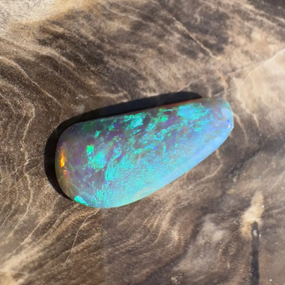 Iridescent opal gemstone.