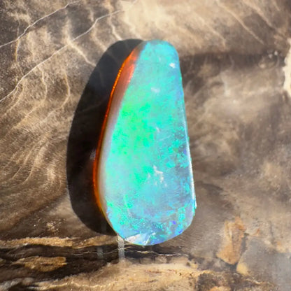 Iridescent opal gemstone.