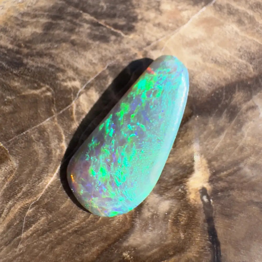Iridescent opal gemstone.