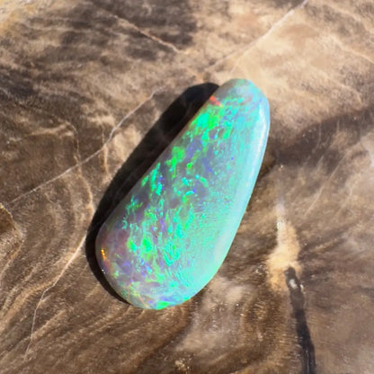 Iridescent opal gemstone.