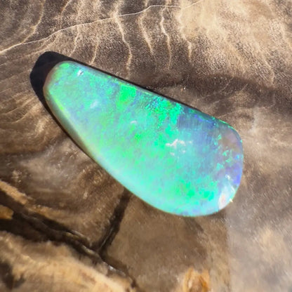 Iridescent green and blue opal.