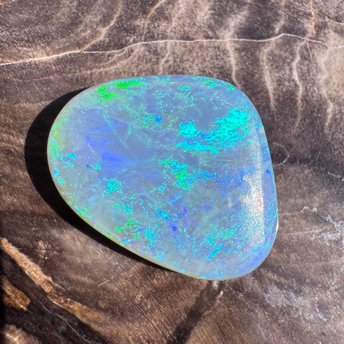 3.1ct Lightning Ridge Freeform Semi Black Opal | Solid Australian Opal | Hand-Cut