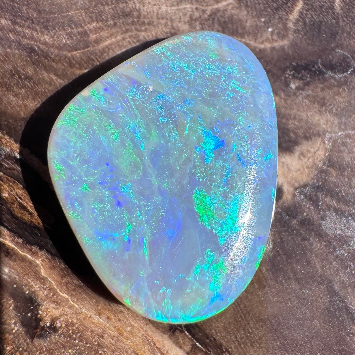3.1ct Lightning Ridge Freeform Semi Black Opal | Solid Australian Opal | Hand-Cut