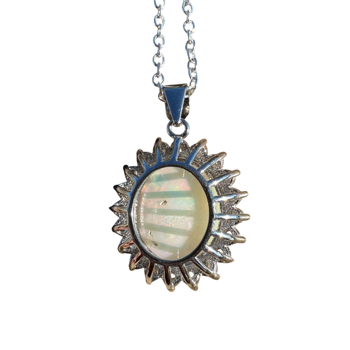 3.2ct Coober Pedy Opal Pendant Necklace ~ 'Stirling Range Glow' | 925 Sterling Silver | Solid Australian Opal