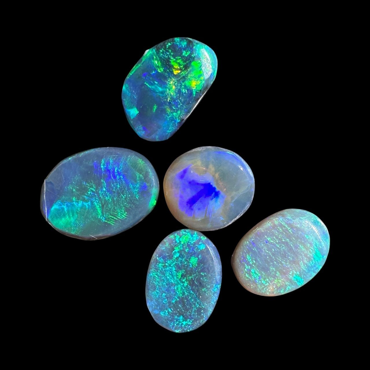 3.6CT Hand - cut Solid Australian Lightning Ridge Semi Black Opal Parcel