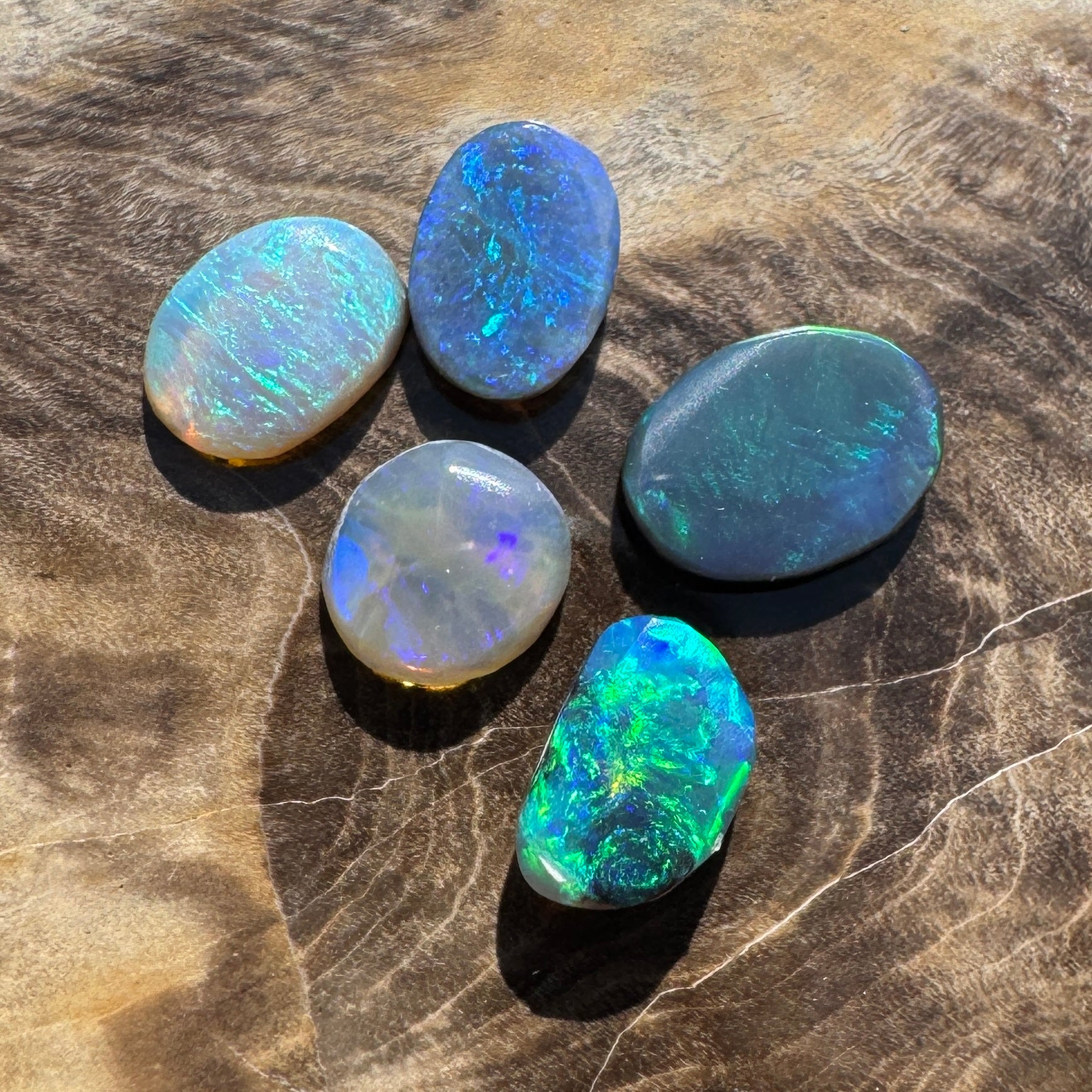 3.6CT Hand - cut Solid Australian Lightning Ridge Semi Black Opal Parcel