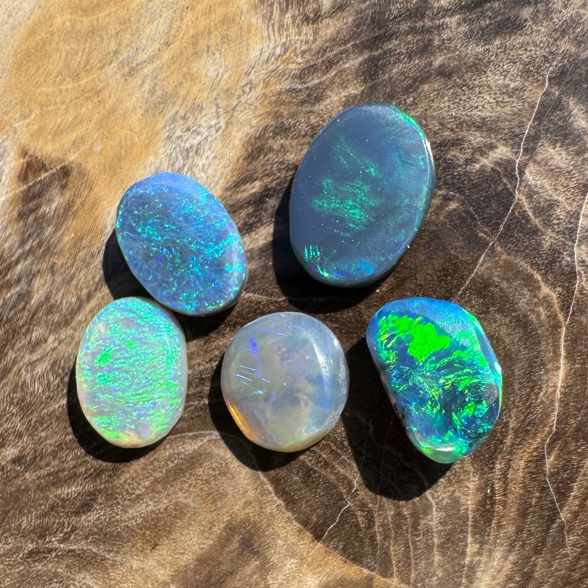 3.6CT Hand - cut Solid Australian Lightning Ridge Semi Black Opal Parcel