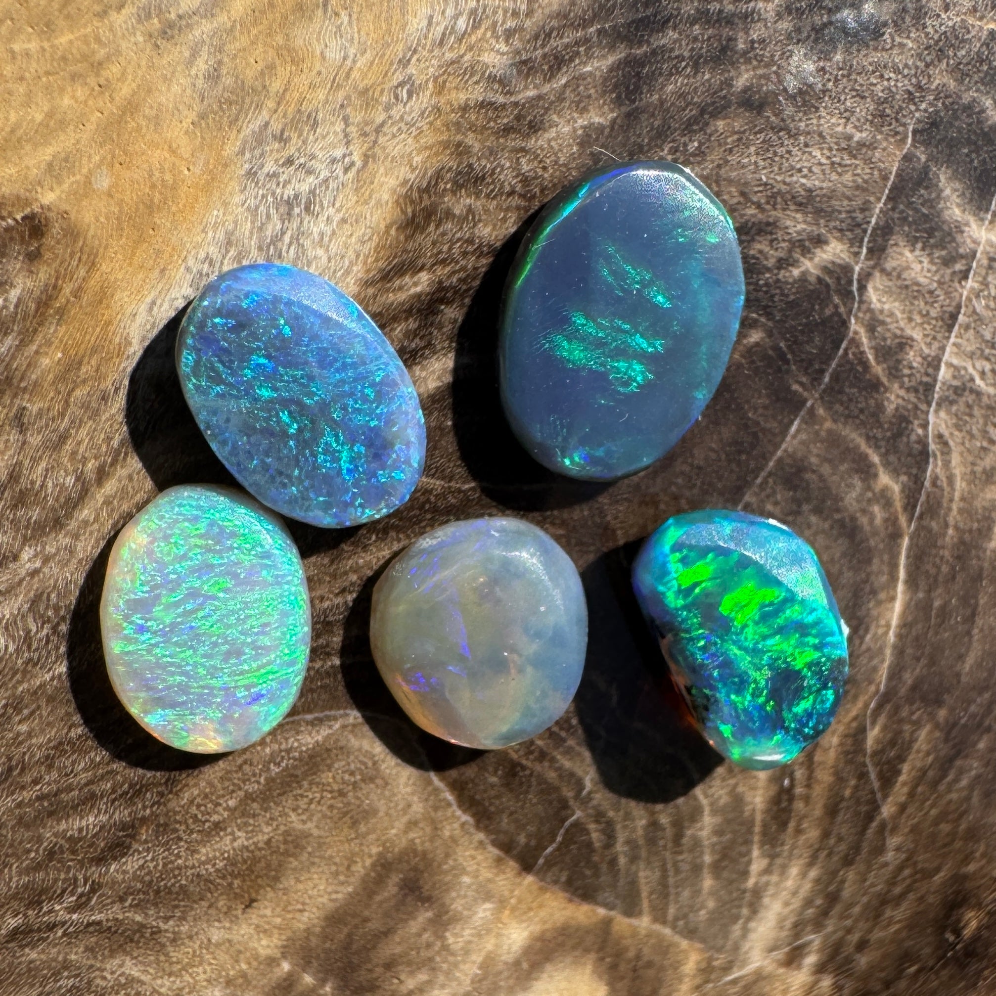 3.6CT Hand - cut Solid Australian Lightning Ridge Semi Black Opal Parcel