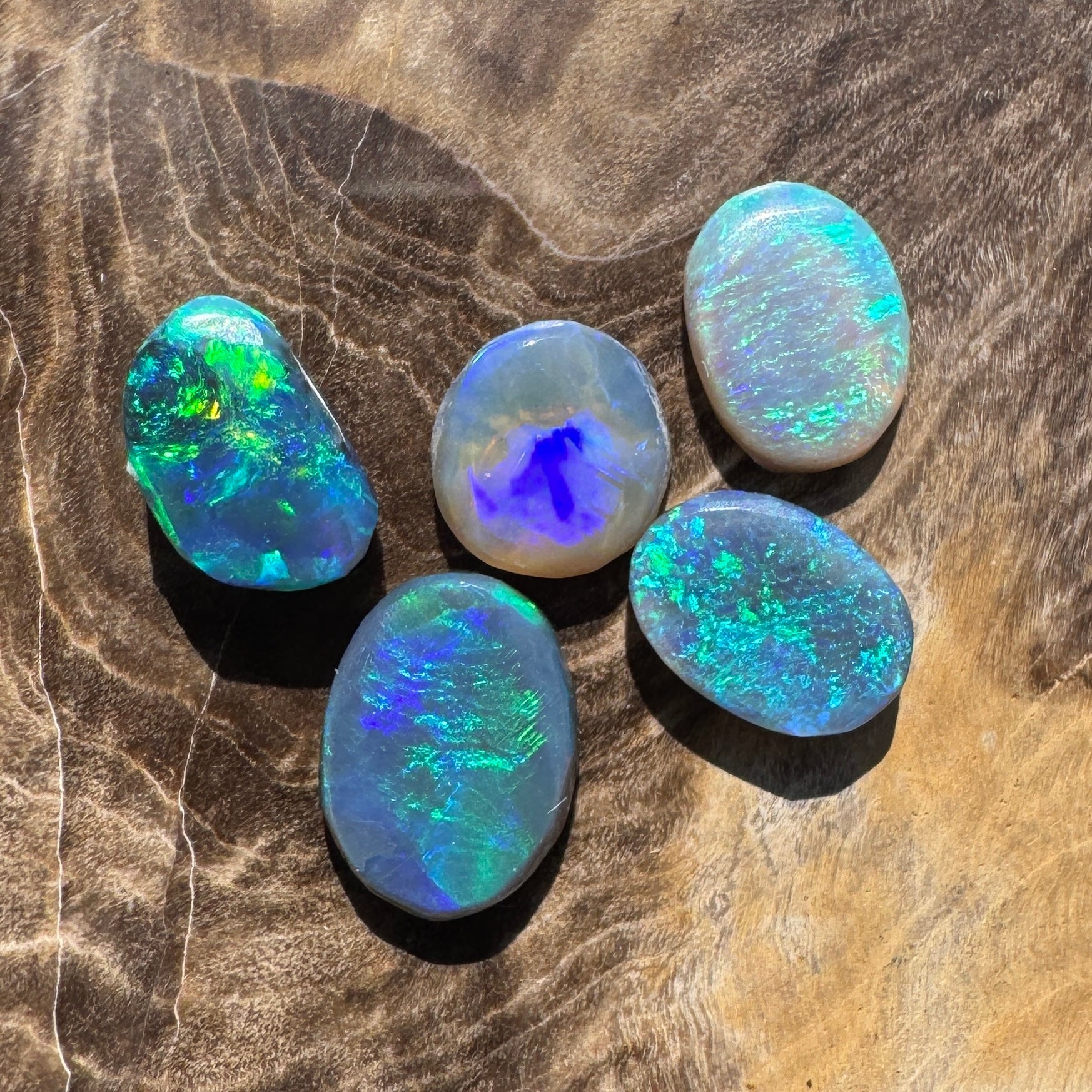 3.6CT Hand - cut Solid Australian Lightning Ridge Semi Black Opal Parcel