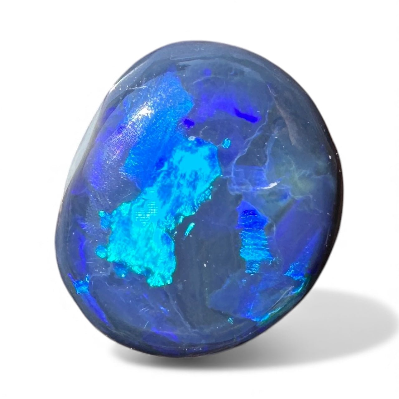 3.6ct Hand - cut Solid Lightning Ridge Semi Black Opal