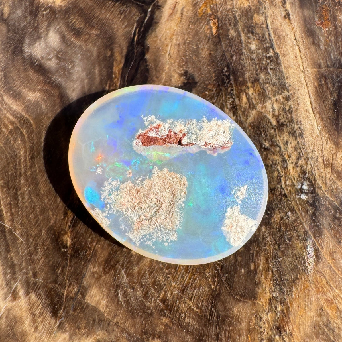 3.7ct Lightning Ridge Crystal Opal | Solid Australian Opal | Hand-Cut