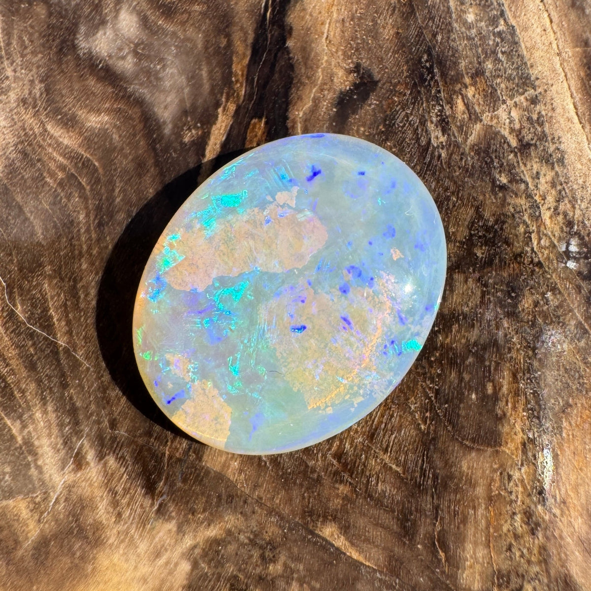 3.7ct Lightning Ridge Crystal Opal | Solid Australian Opal | Hand-Cut
