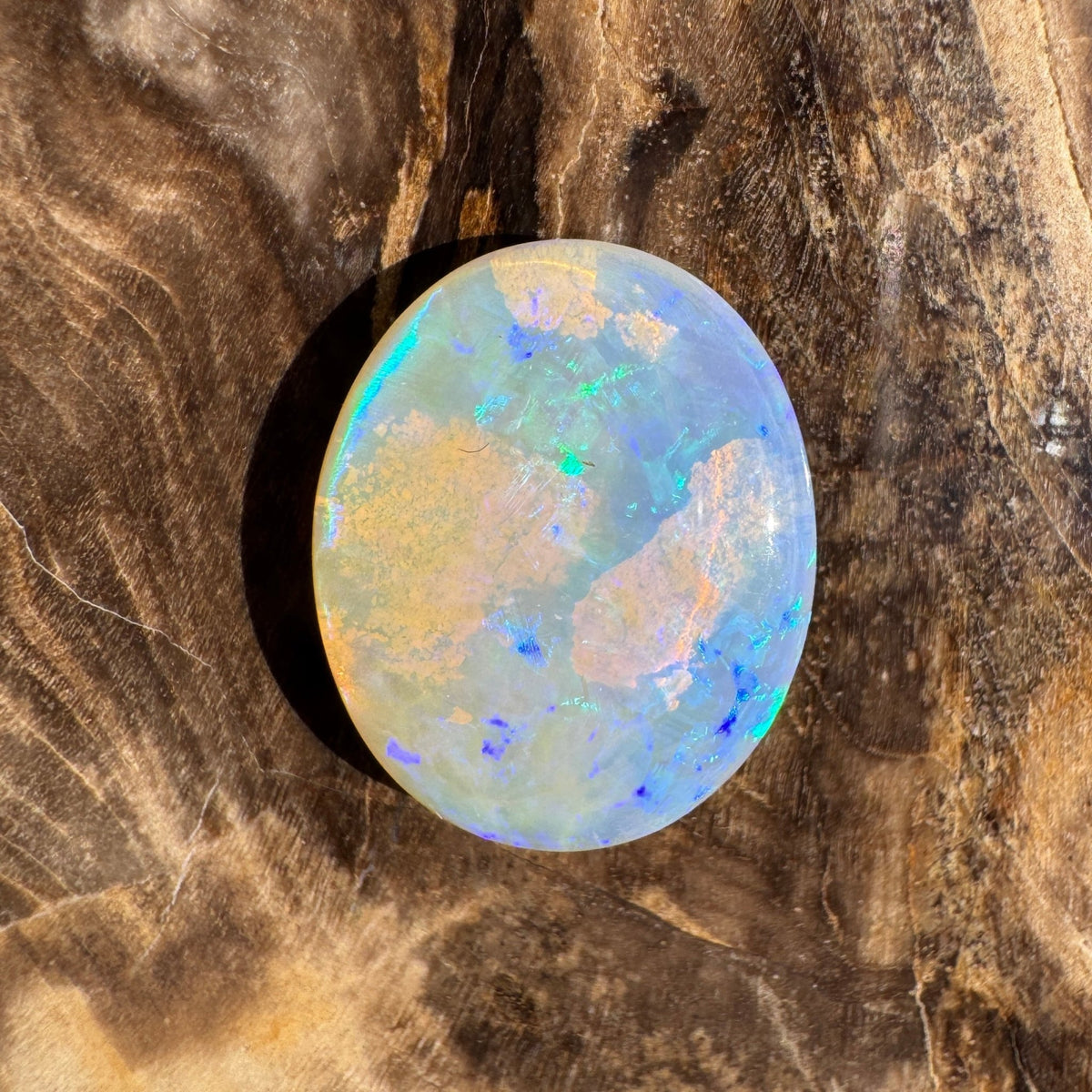 3.7ct Lightning Ridge Crystal Opal | Solid Australian Opal | Hand-Cut