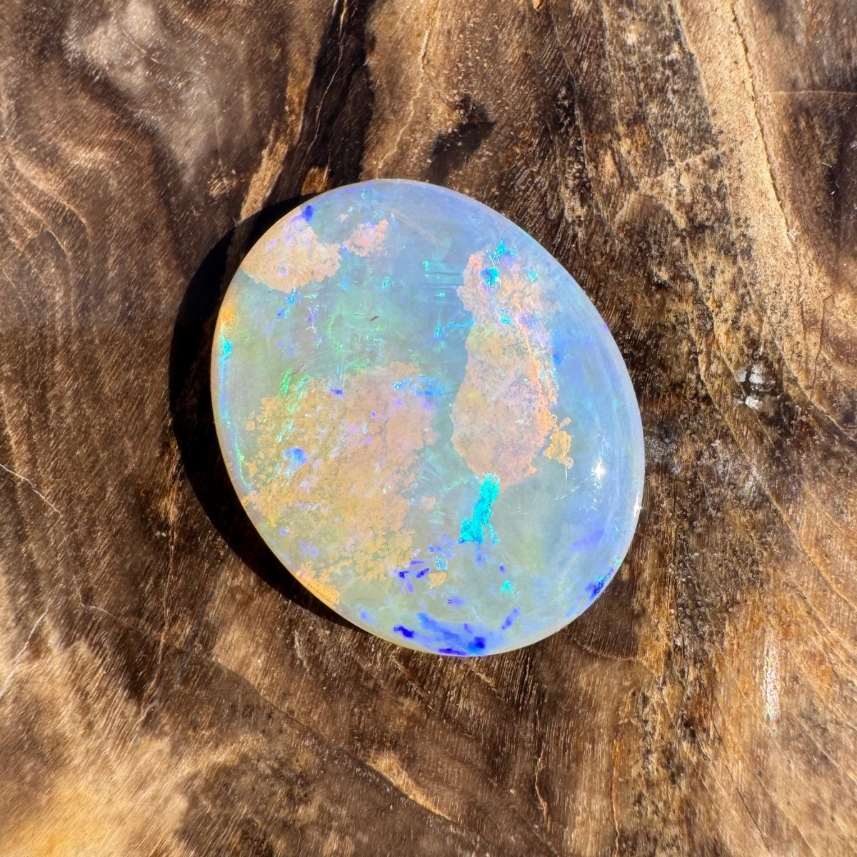3.7ct Lightning Ridge Crystal Opal | Solid Australian Opal | Hand-Cut