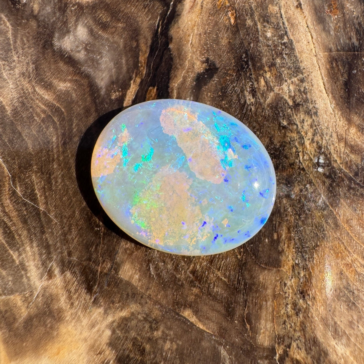 3.7ct Lightning Ridge Crystal Opal | Solid Australian Opal | Hand-Cut