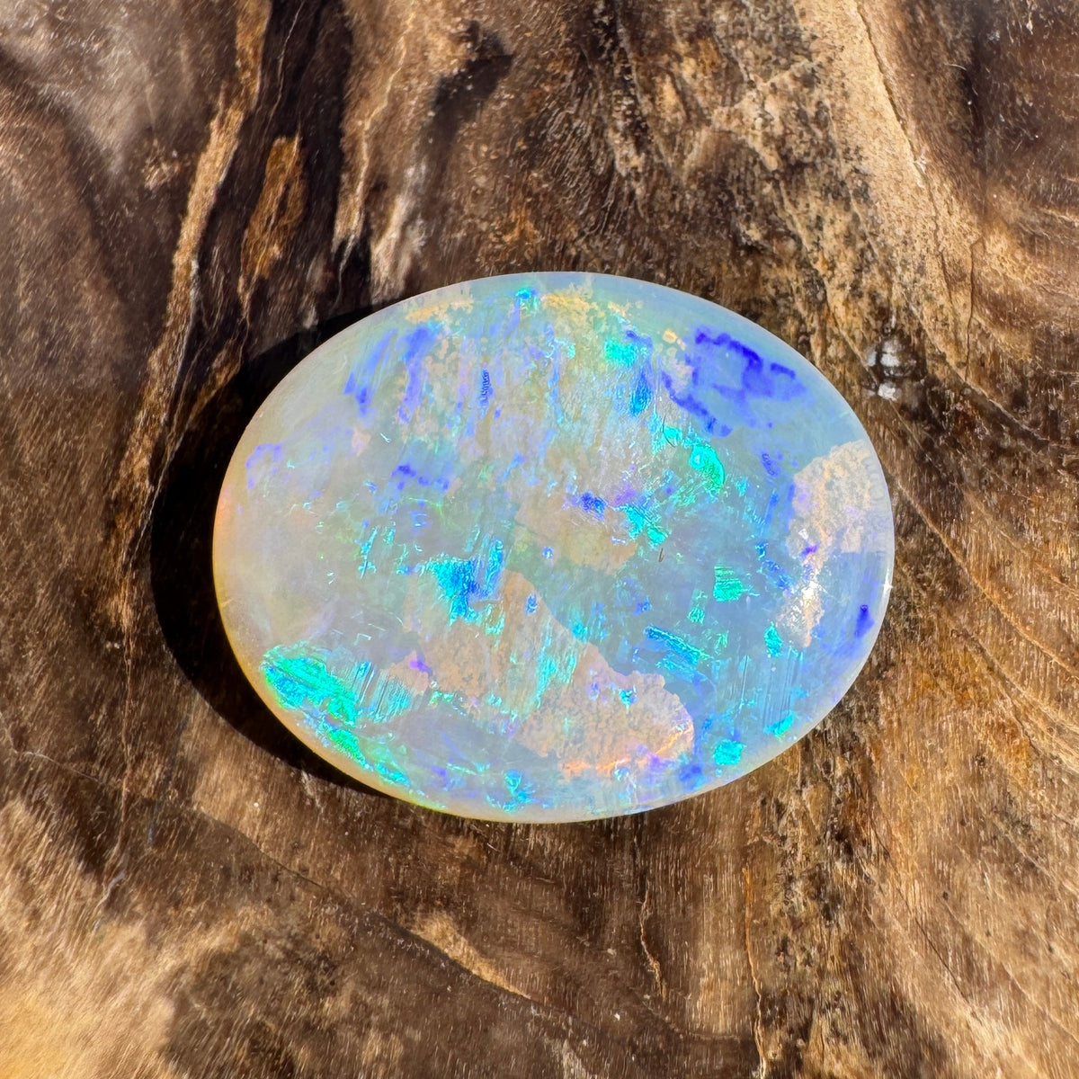 3.7ct Lightning Ridge Crystal Opal | Solid Australian Opal | Hand-Cut