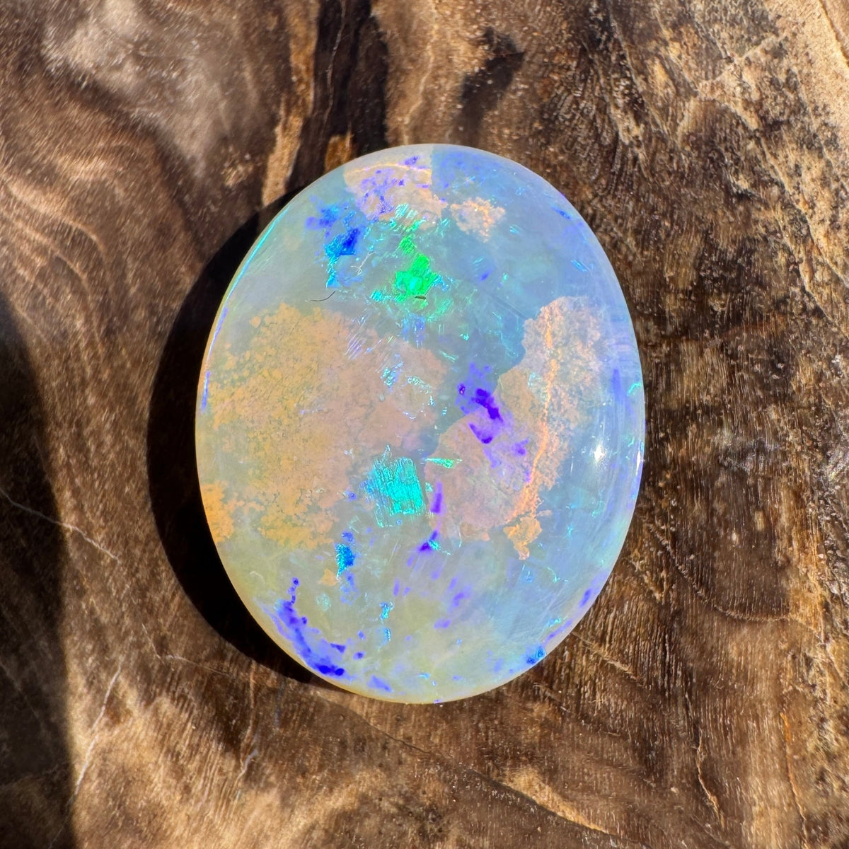 3.7ct Lightning Ridge Crystal Opal | Solid Australian Opal | Hand-Cut