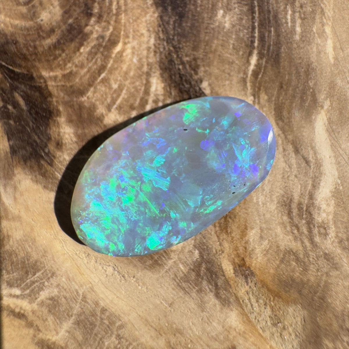 3.7ct Lightning Ridge Semi Black Opal | Solid Australian Opal | Hand-Cut