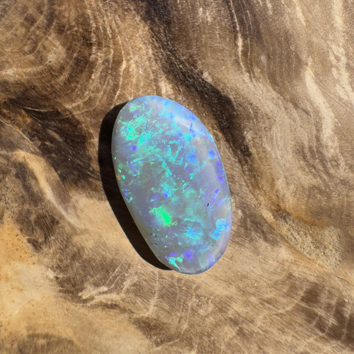 3.7ct Lightning Ridge Semi Black Opal | Solid Australian Opal | Hand-Cut