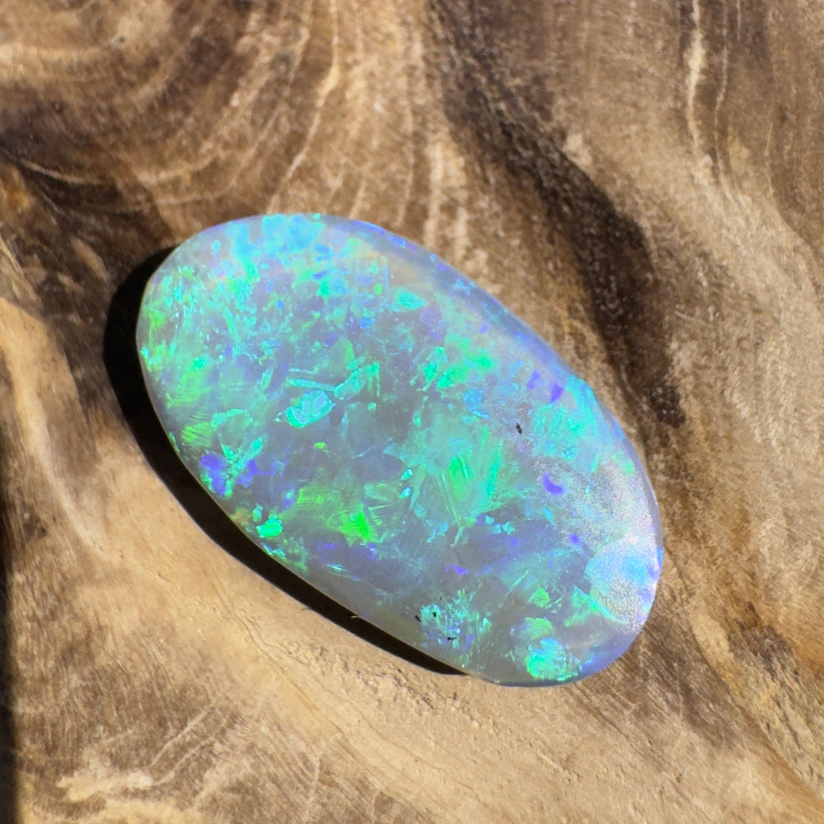 3.7ct Lightning Ridge Semi Black Opal | Solid Australian Opal | Hand-Cut