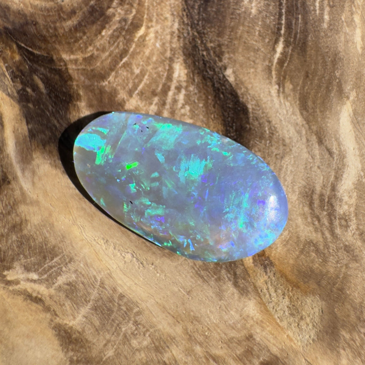 3.7ct Lightning Ridge Semi Black Opal | Solid Australian Opal | Hand-Cut