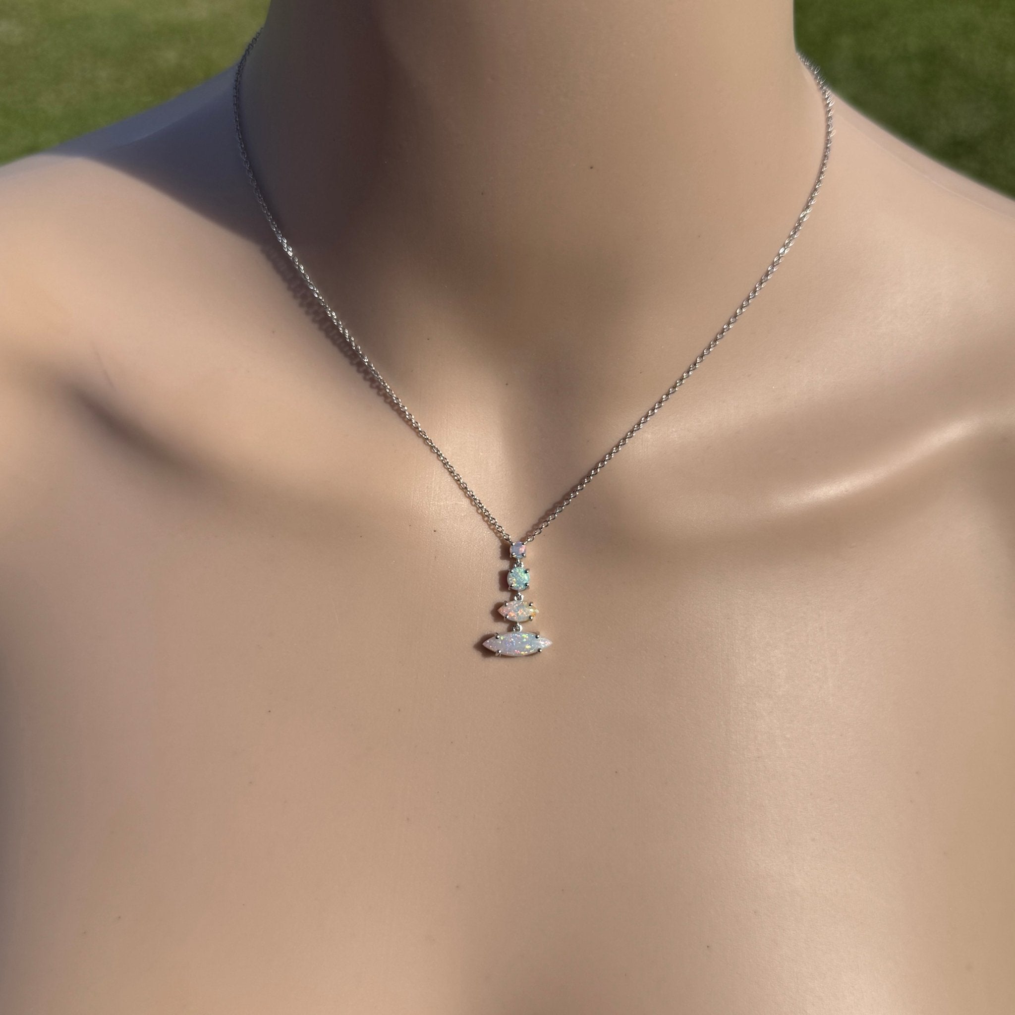 3ct Coober Pedy Opal Pendant Necklace ~ 'Arckaringa Rainbow' | 925 Sterling Silver | Solid Australian Opal