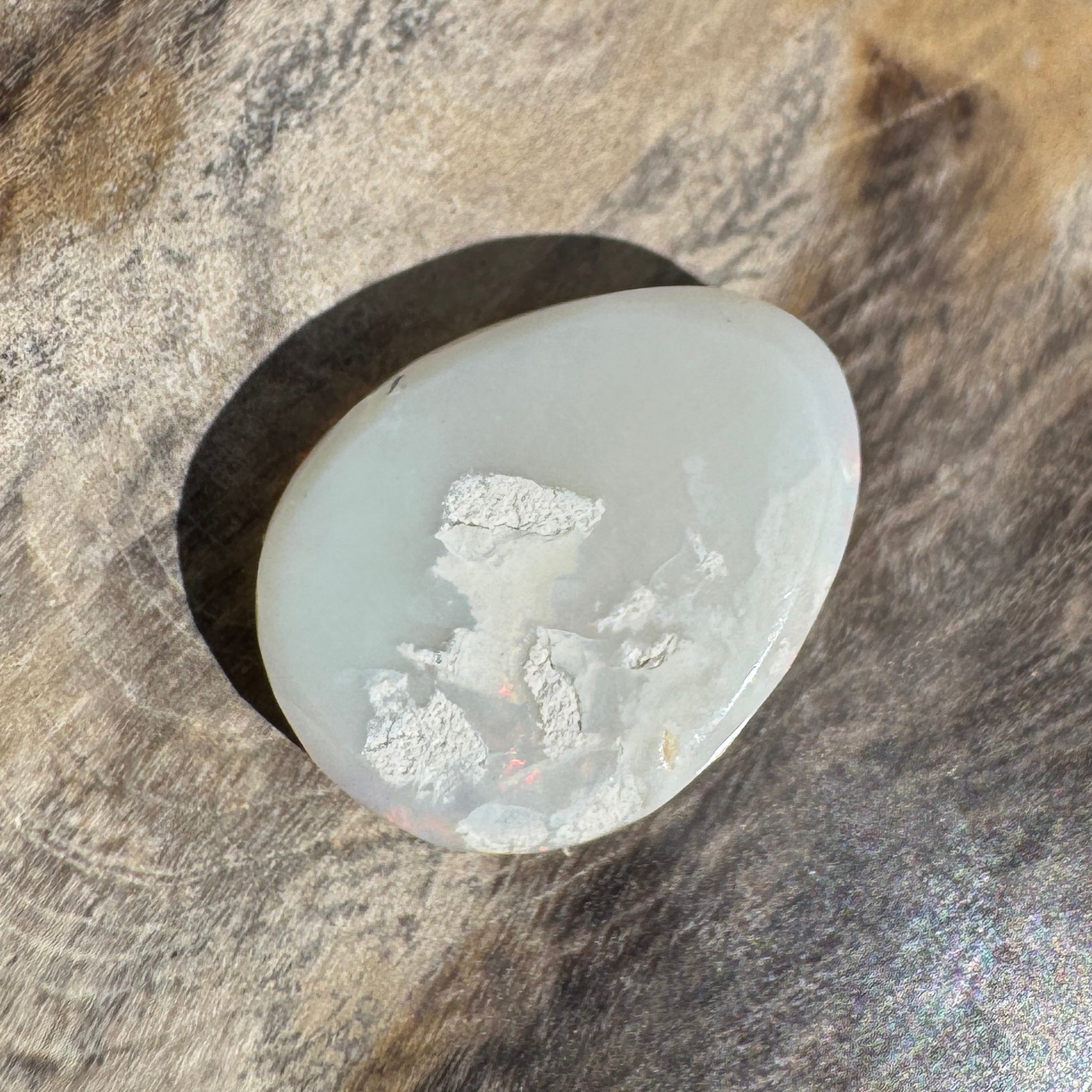 3ct Coober Pedy Pear Opal | Solid Australian Opal | Hand-Cut