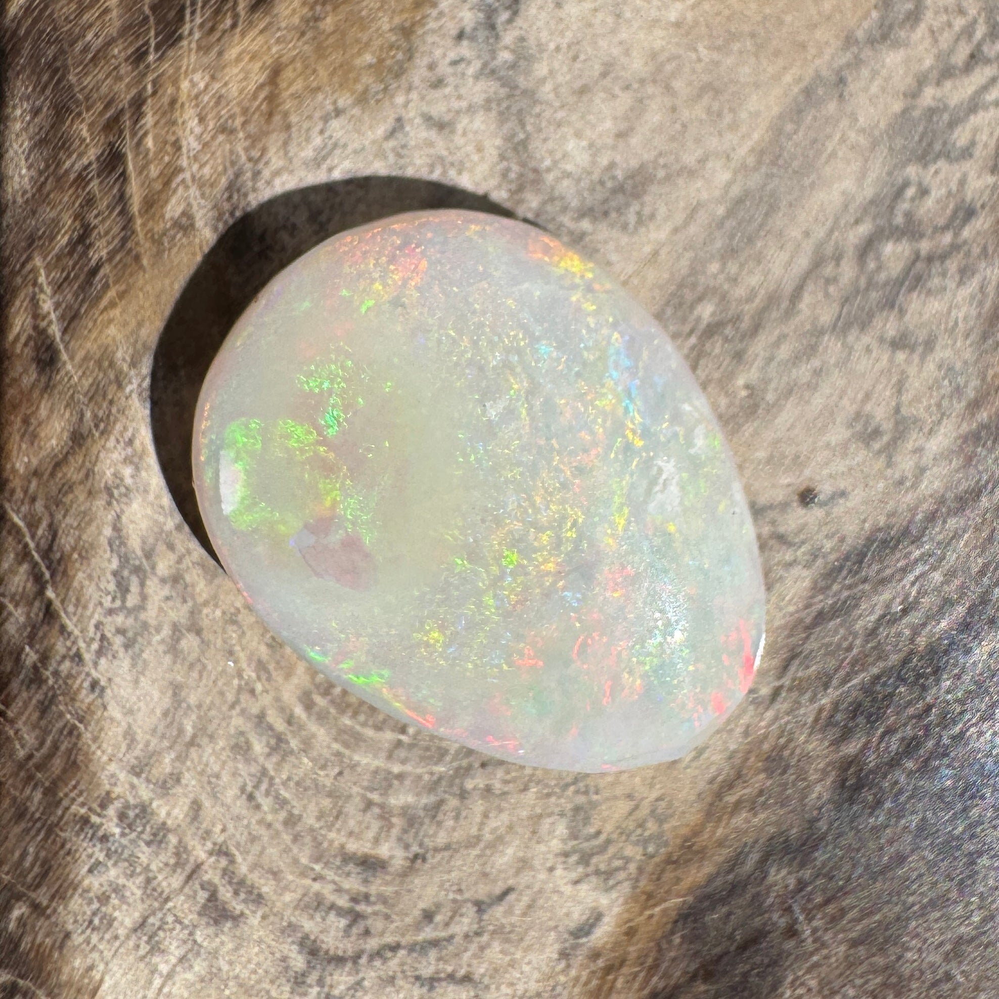 3ct Coober Pedy Pear Opal | Solid Australian Opal | Hand-Cut