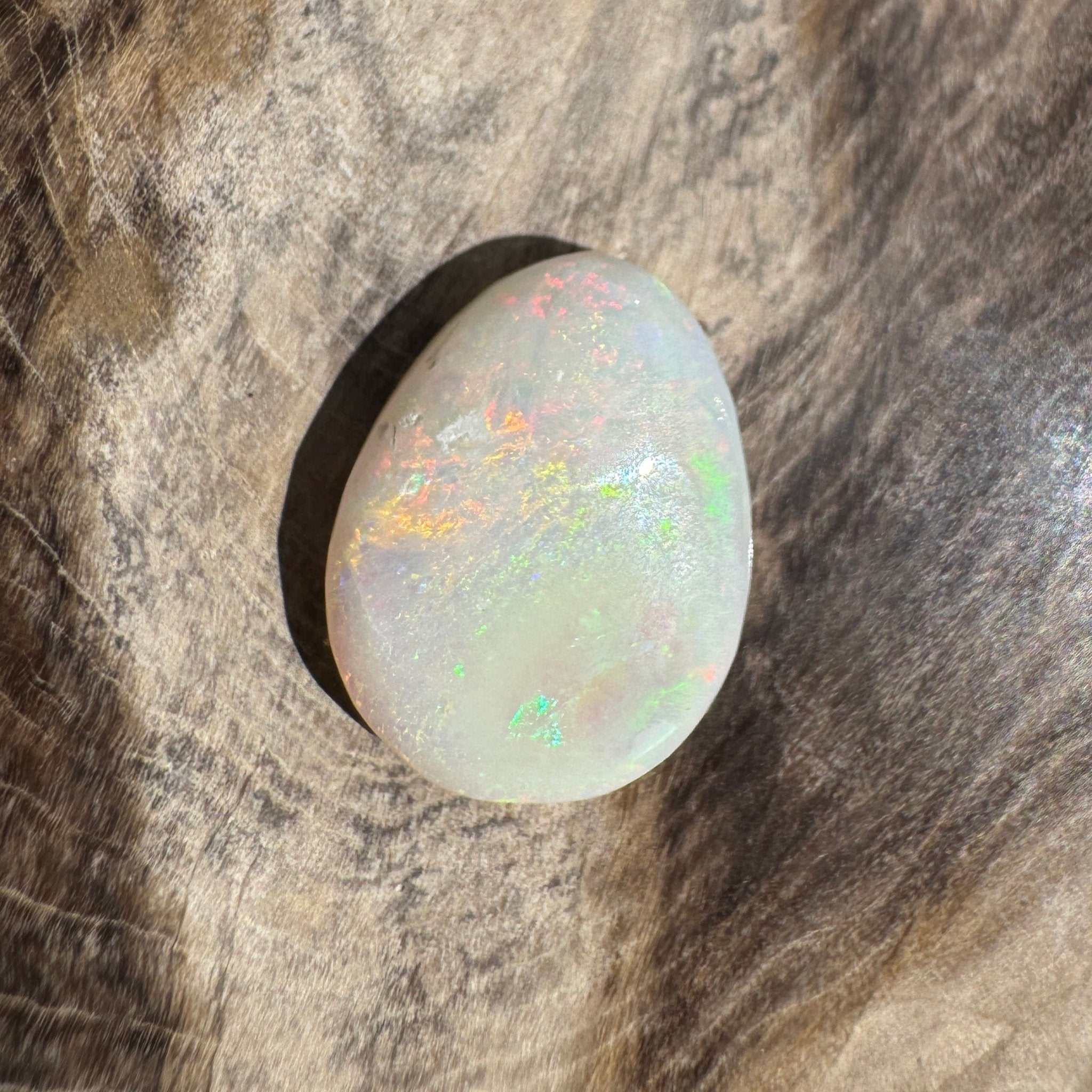 3ct Coober Pedy Pear Opal | Solid Australian Opal | Hand-Cut