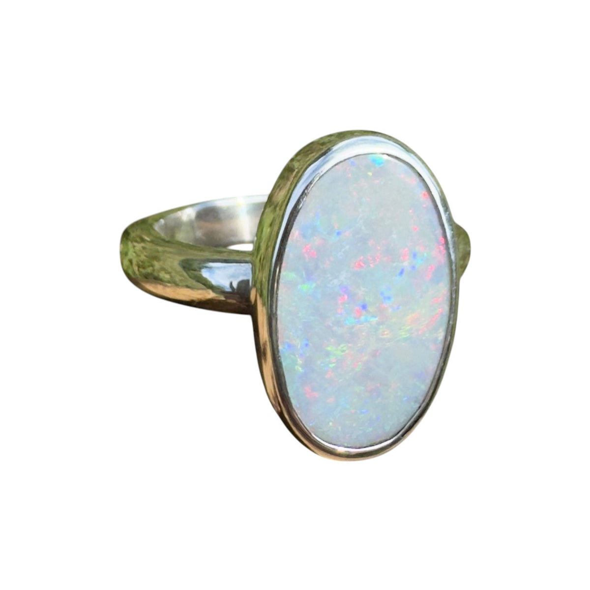 3ct Lightning Ridge Opal Ring ~ 'Richmond Range Prism' | 925 Sterling Silver | Solid Australian Opal