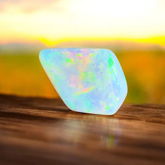 4.1ct Hand - Cut Solid Lightning Ridge Semi Black Opal