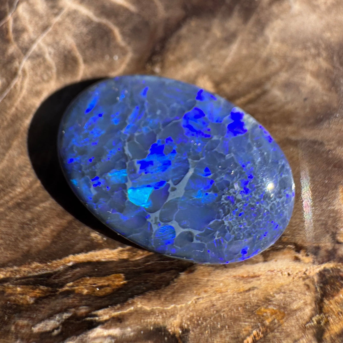 4.1ct Lightning Ridge Black Opal | Solid Australian Opal | Hand-Cut
