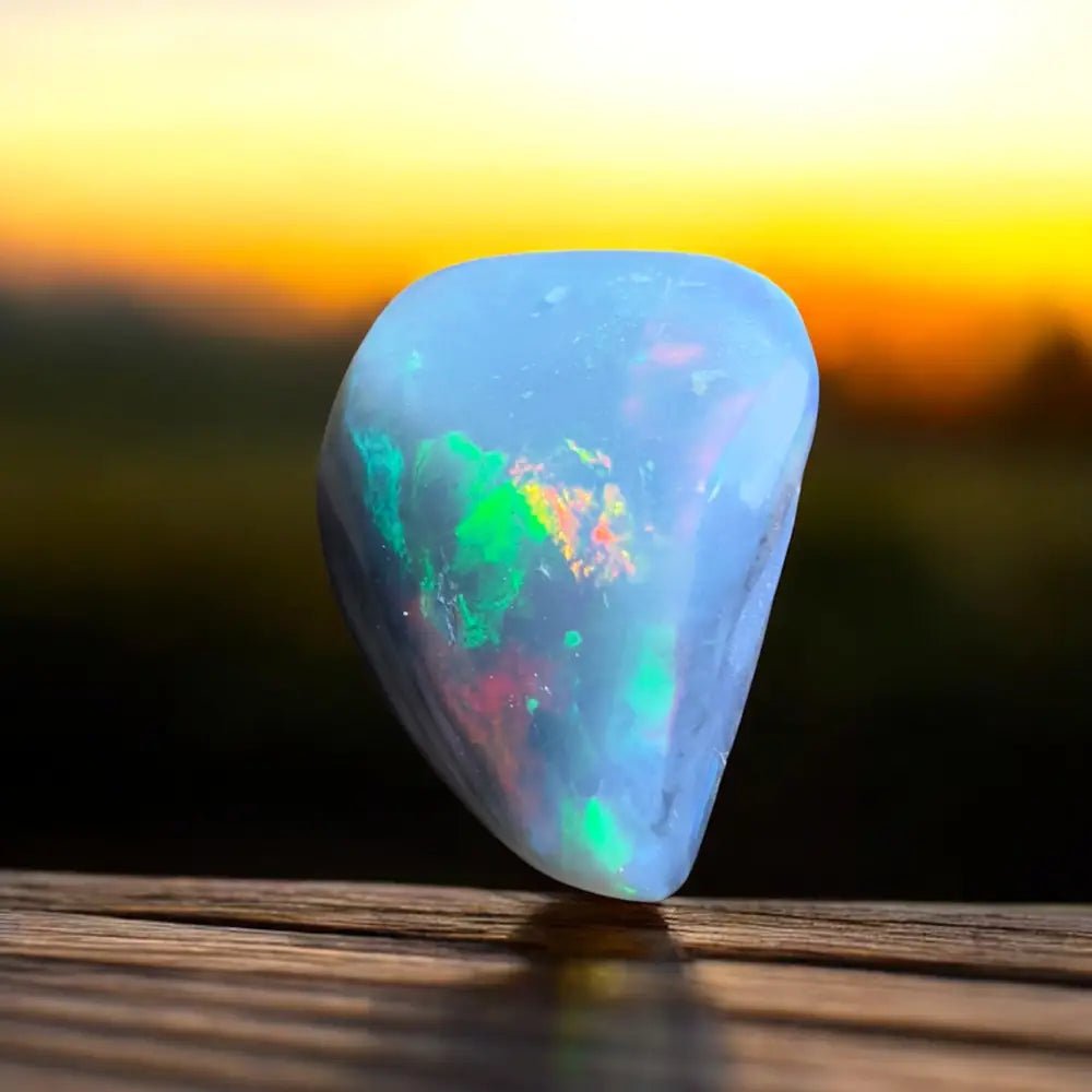 4.3carat Hand - Cut Solid Lightning Ridge Semi Black Opal