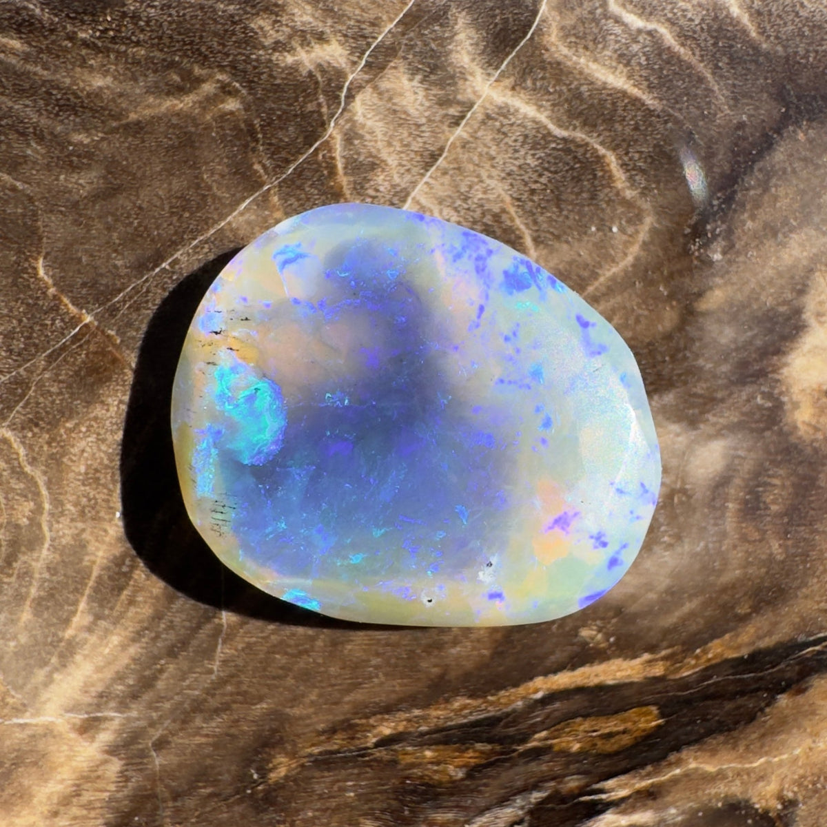 4.3ct Coober Pedy Dark Crystal | Solid Australian Opal | Hand-Cut