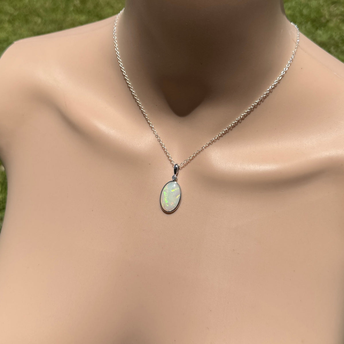 4.3ct Coober Pedy Opal Pendant Necklace ~ 'Karijini Glow' | 925 Sterling Silver | Solid Australian Opal