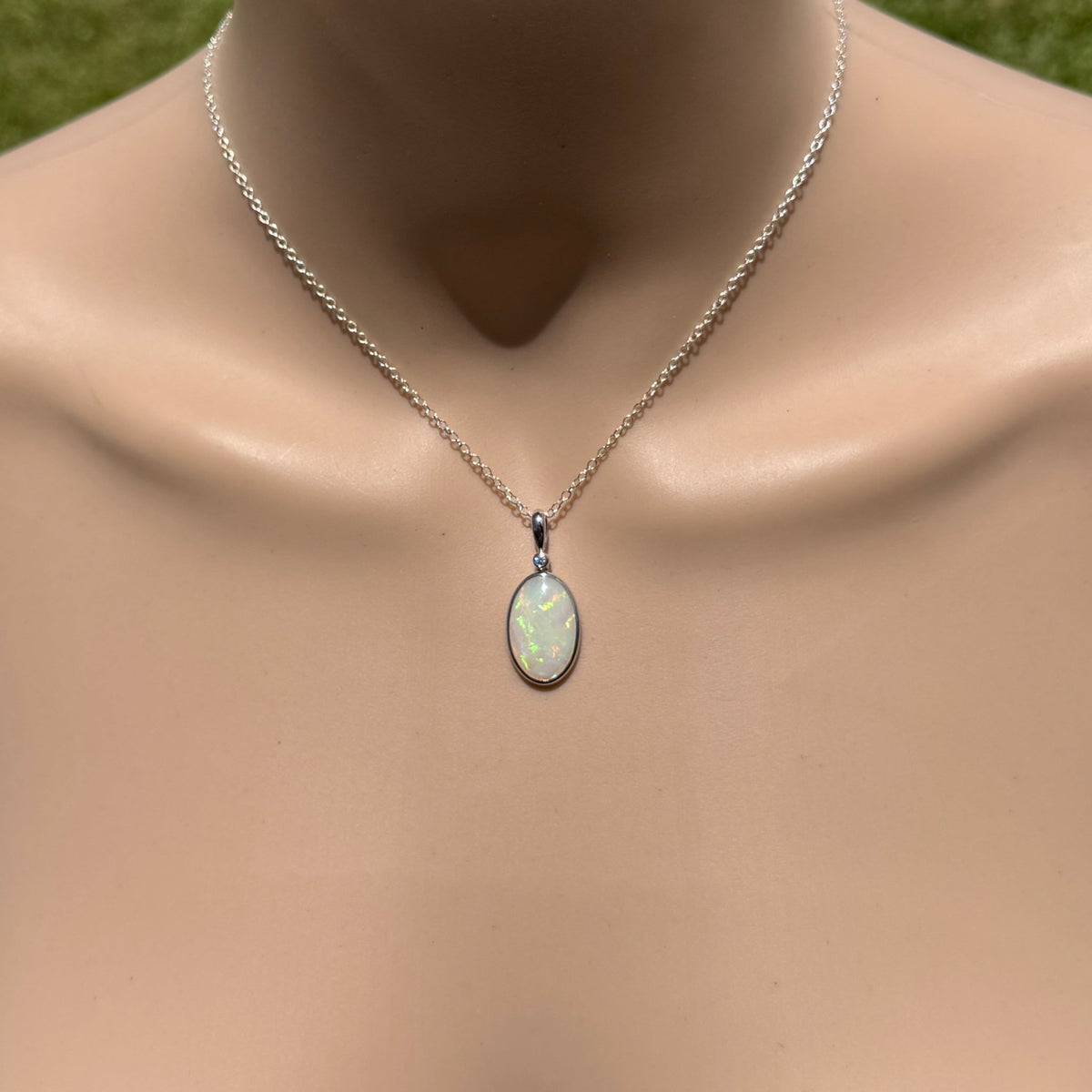 4.3ct Coober Pedy Opal Pendant Necklace ~ 'Karijini Glow' | 925 Sterling Silver | Solid Australian Opal