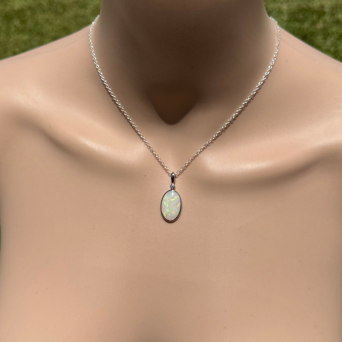4.3ct Coober Pedy Opal Pendant Necklace ~ 'Karijini Glow' | 925 Sterling Silver | Solid Australian Opal