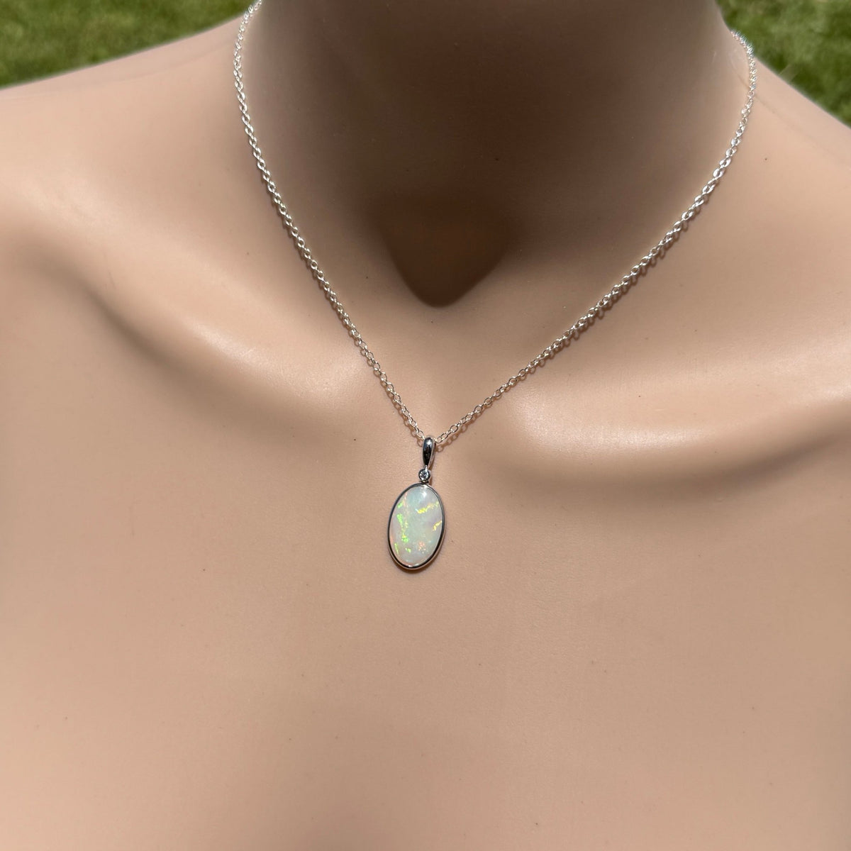 4.3ct Coober Pedy Opal Pendant Necklace ~ 'Karijini Glow' | 925 Sterling Silver | Solid Australian Opal