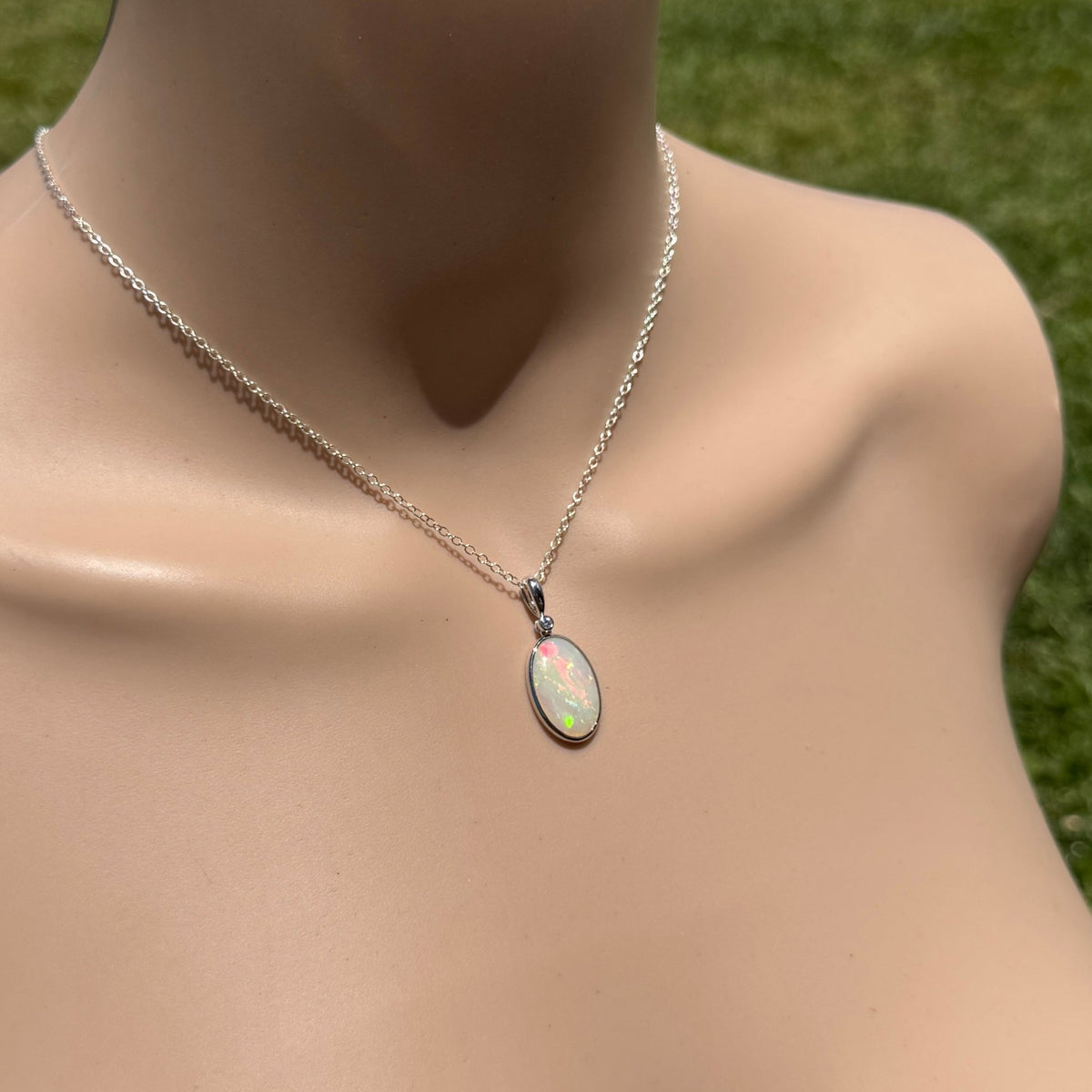 4.3ct Coober Pedy Opal Pendant Necklace ~ 'Karijini Glow' | 925 Sterling Silver | Solid Australian Opal