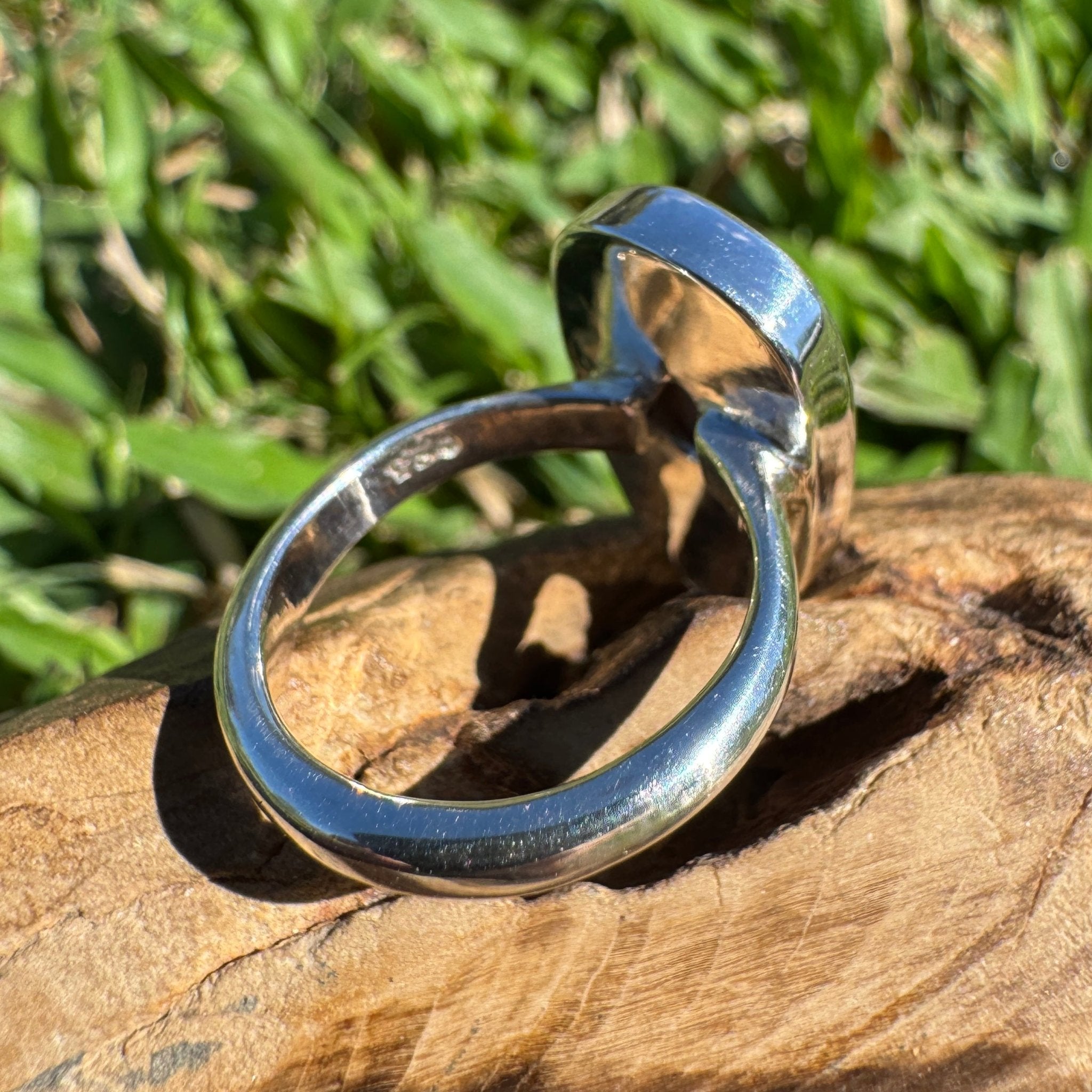 4.4ct Australian Solid Lightning Ridge Opal Silver Ring ~ 'Warrnambool Wave' | 925 Sterling Silver | Solid Australian Opal
