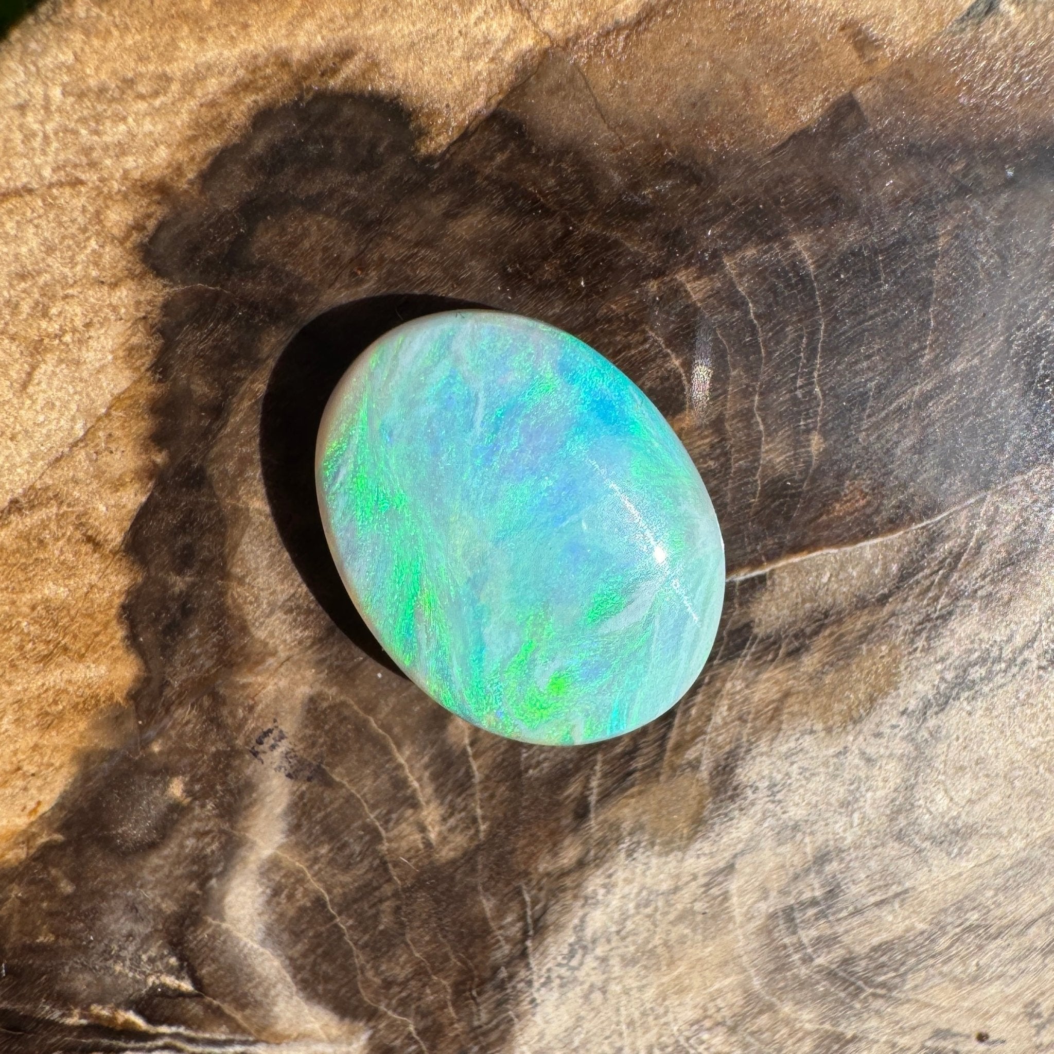 4.4ct Lightning Ridge Semi Black Opal | Solid Australian Opal | Hand-Cut
