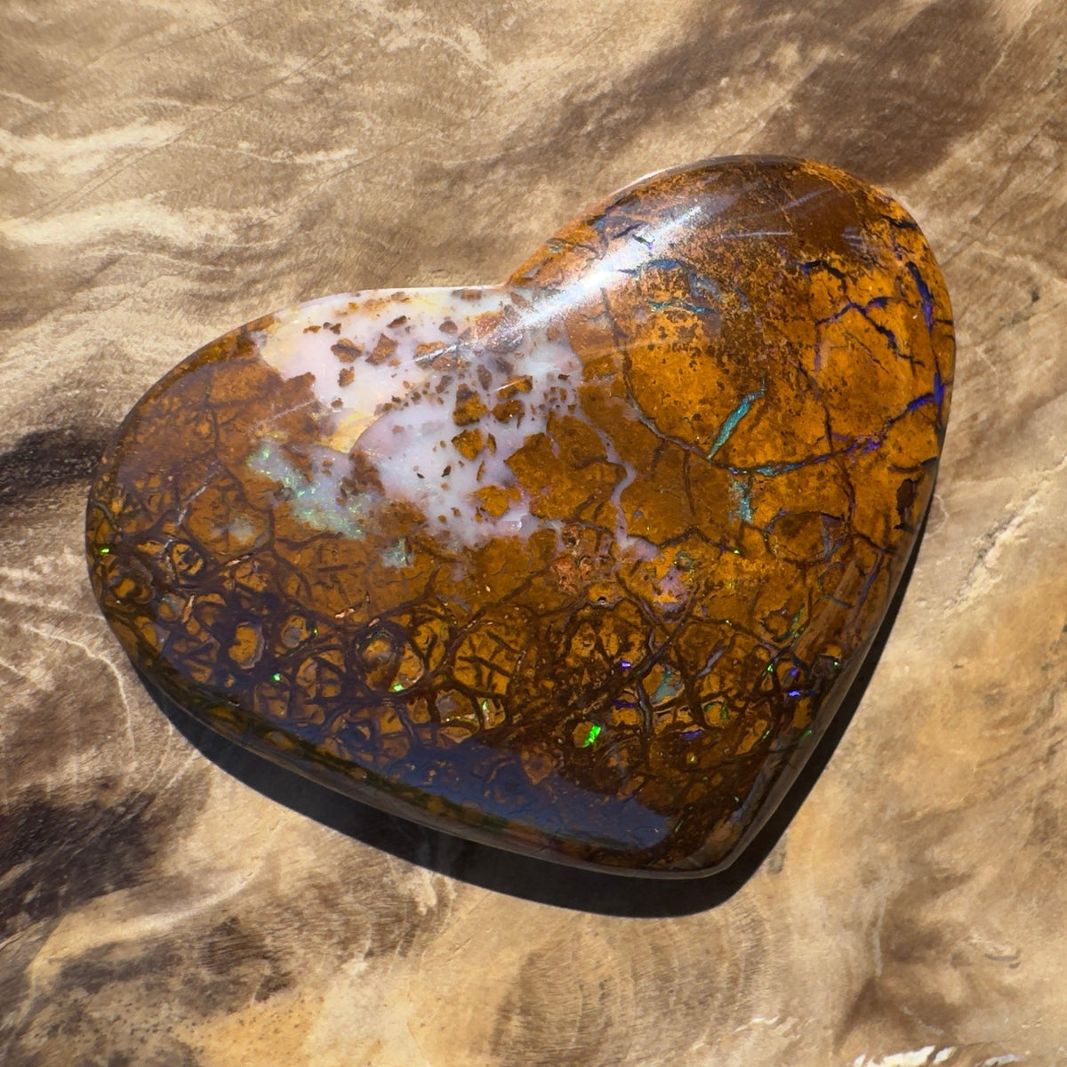 46ct Queensland Boulder Opal | Solid Australian Opal | Hand-Cut