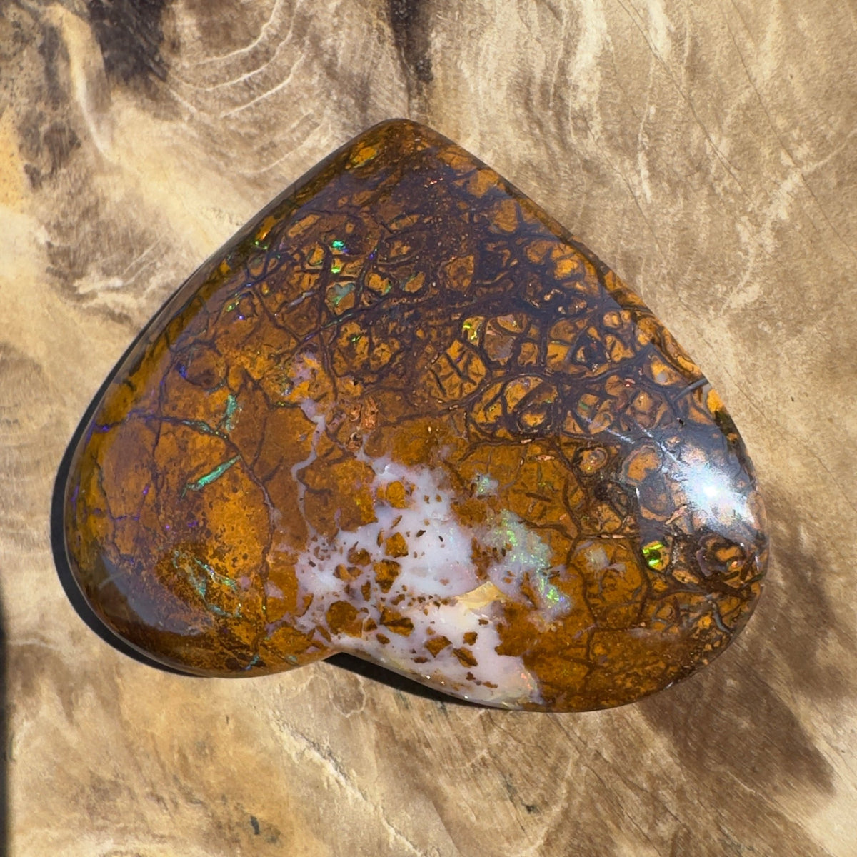 46ct Queensland Boulder Opal | Solid Australian Opal | Hand-Cut