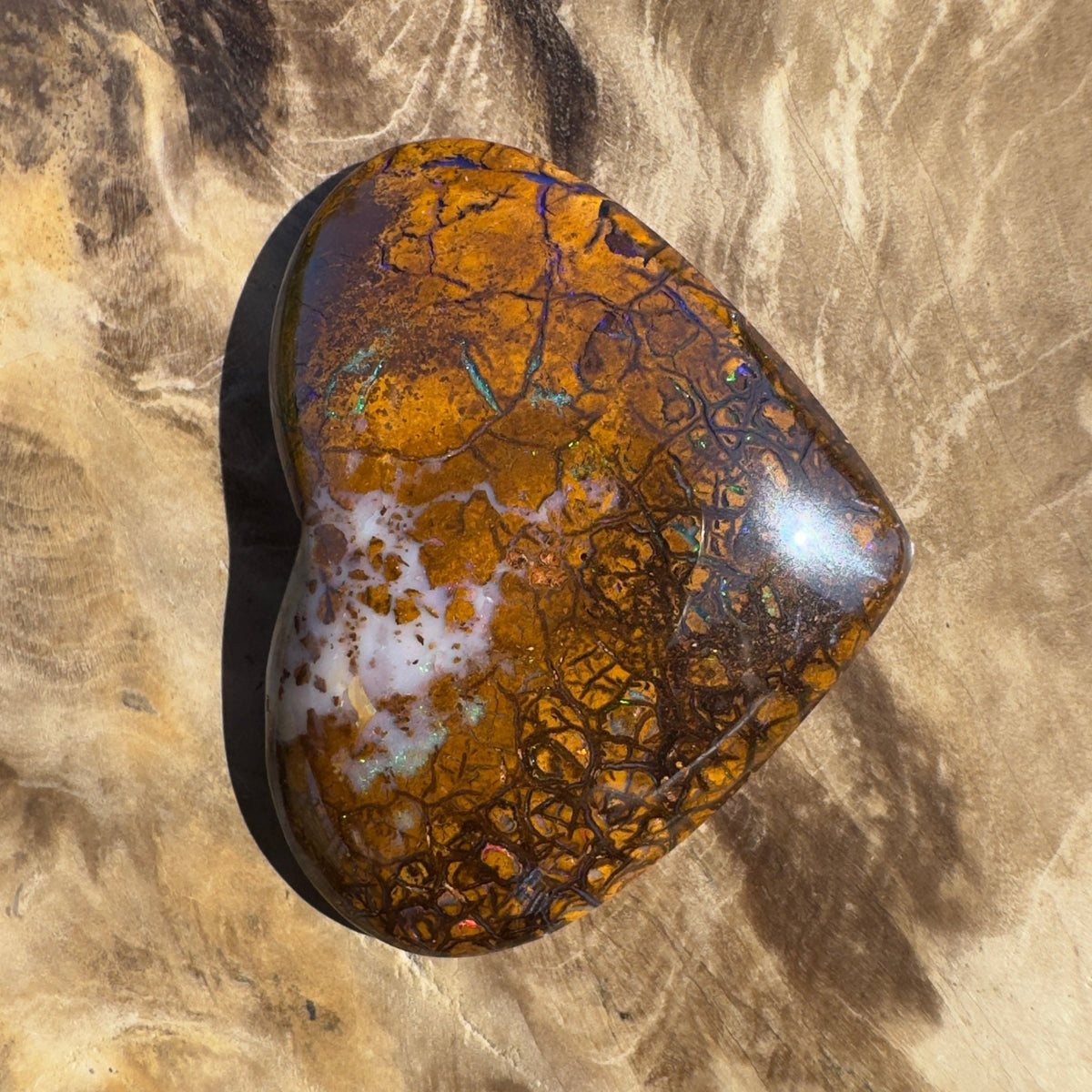 46ct Queensland Boulder Opal | Solid Australian Opal | Hand-Cut