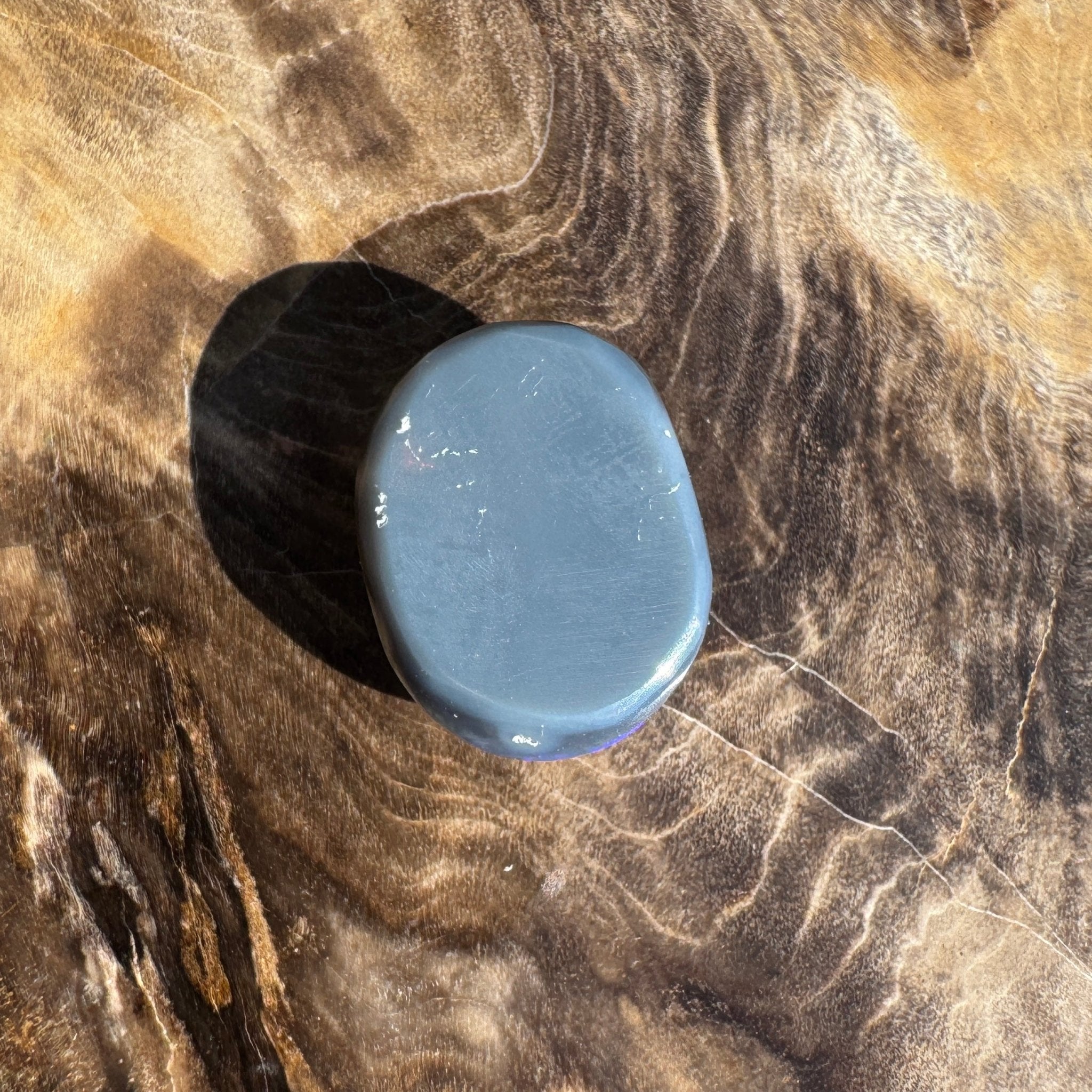 4.7ct Hand - cut Solid Lightning Ridge Semi Black Opal